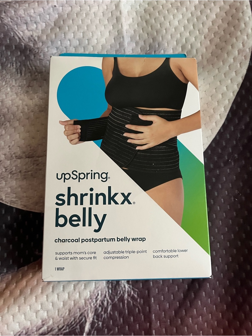 Shrinkx Belly Charcoal Postpartum Belly Wrap — Black